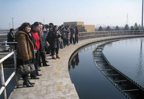 参观株洲市龙泉污水处理厂