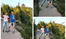 我和哥哥比登山