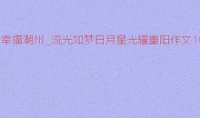 流光如梦——日月星光耀重阳