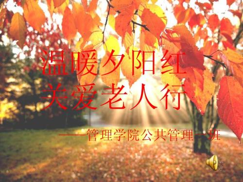 关怀让你温暖