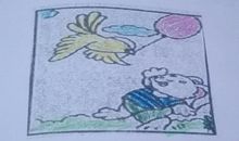 失而复得的气球看图写话