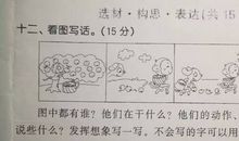 小猴摘桃子看图写话