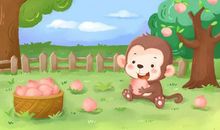 巧摘桃子看图写话