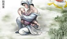 雨中无私的母爱