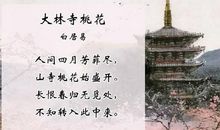 《大林寺桃花》之谜