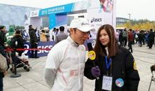 采访马拉松比赛