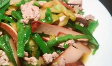 学做青椒炒肉丝