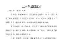 二十年后回家乡作文五年级