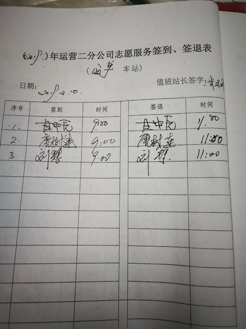 志愿服务日记