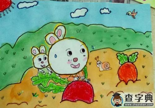 小白兔子长萝卜