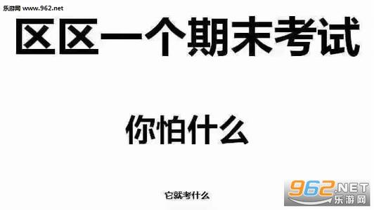 我的期末考试