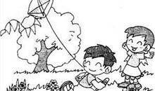 看图写话乐于助人的小白兔