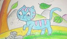 小老鼠和电脑里的猫看图写话