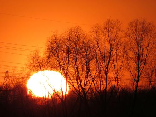 夕阳·童年·足球比赛