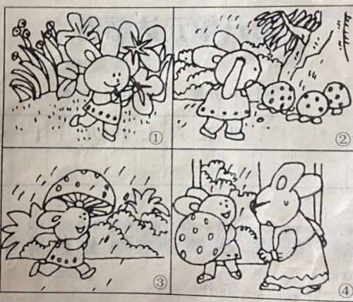 小白兔近视阅读图片写作二年级