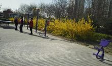 老妈学跳广场舞