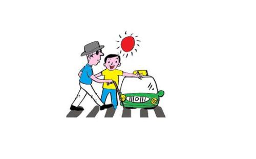 带领我过马路的爷爷