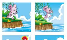 小老鼠过河坐着西瓜过的看图写话二年级