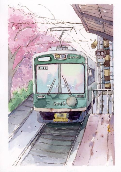 乘坐电车欣赏风景