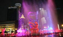 夜赏武林广场喷泉