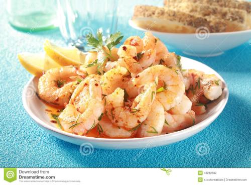 清澈的溪流，可爱的虾