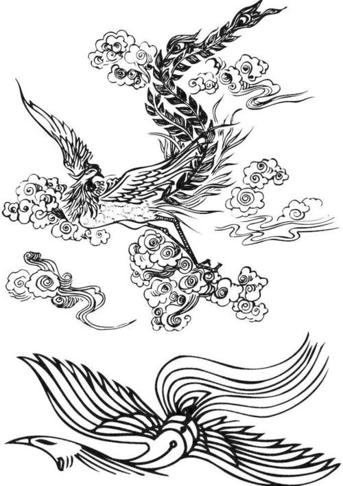 最喜欢的线描龙凤