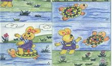 小兔过河二年级看图写话