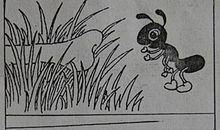 蚂蚁搬骨头的看图写话一年级