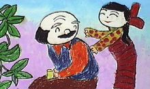 帮爷爷捶背的图片写话一年级