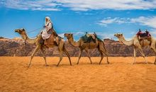 沙漠中的骑骆驼之旅