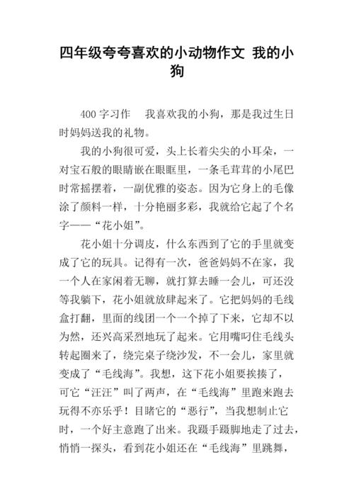 我想在二年级养一只小狗