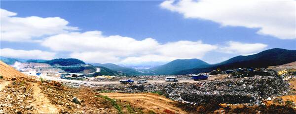 参观天子岭垃圾填埋场