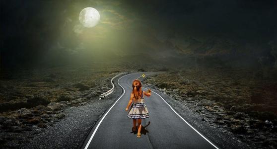 晚上走路的味道