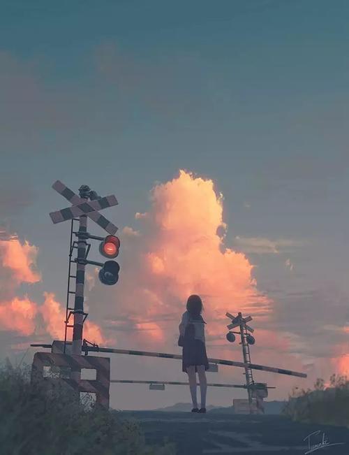在十字路口等