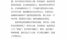 汤姆索亚历险记读后感500字