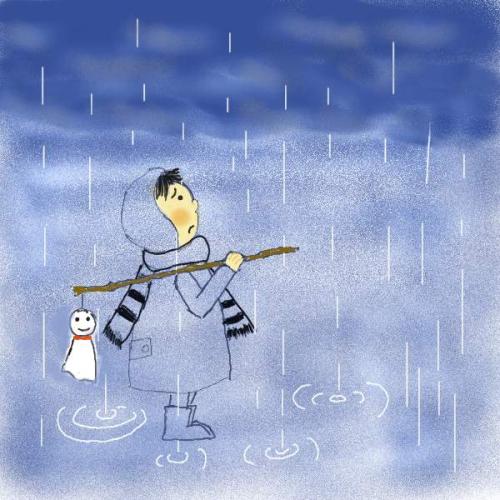 多雨的校园