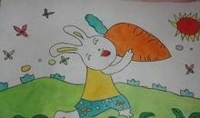 小白兔拔萝卜看图写话