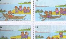 小老鼠过河坐着西瓜过的看图写话