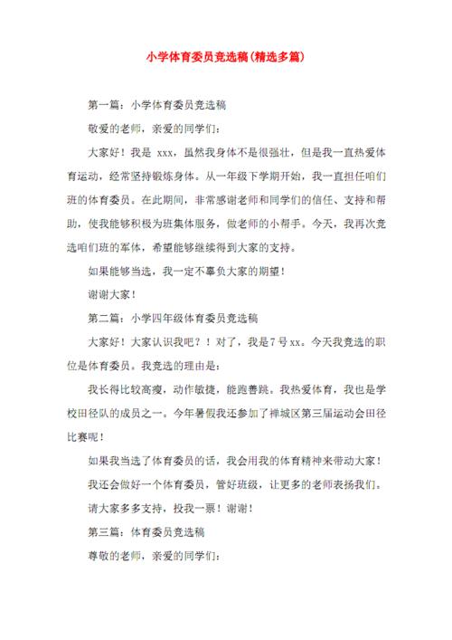 当我成为体育委员会委员时