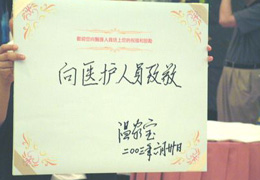 向医务人员致敬