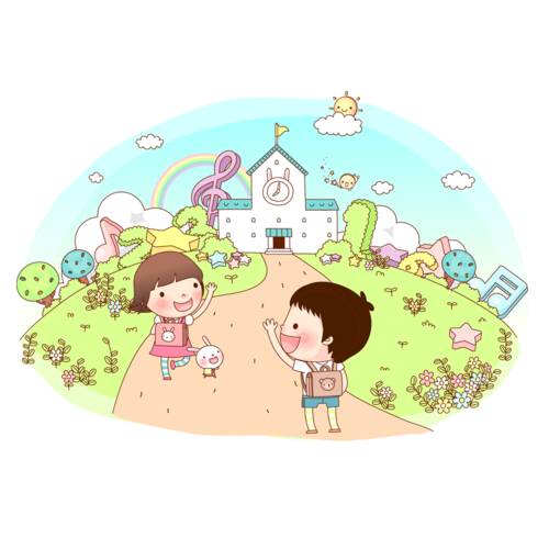在去学校的路上