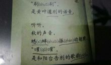 听听秋的声音仿写小诗