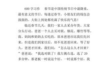 我眼中的春节作文600字
