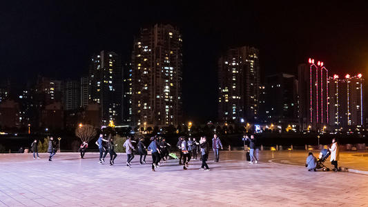 Bi州公园的夜景