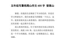 特别的暑假作文600字