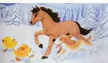 雪地里的小画家