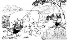 救小鸭子的看图写话