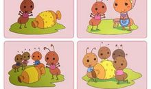 小蚂蚁搬香蕉一年级看图写话