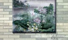 寒秋，童年，彩印画