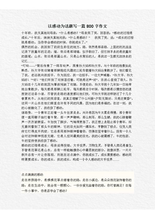 构成800字与触摸